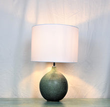 Load image into Gallery viewer, Pair of Handmade Lamp Bases Stoneware Ceramic Matt Green Glaze